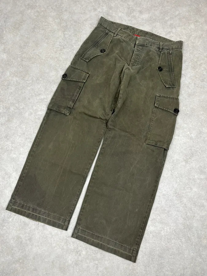 AW2006 Prada Olive Green Cargo Pants sRpLxZn 4