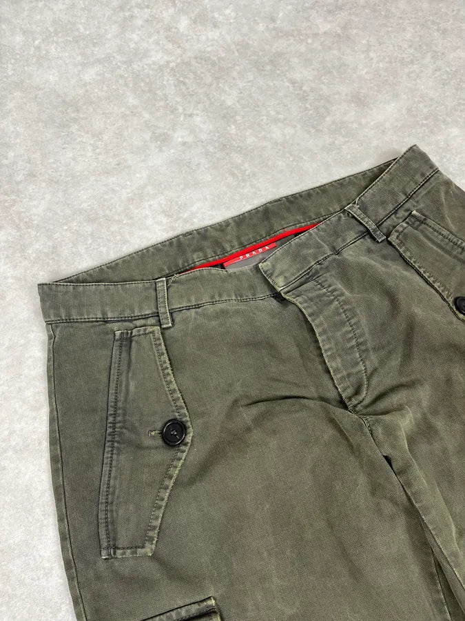 AW2006 Prada Olive Green Cargo Pants sRpLxZn 5