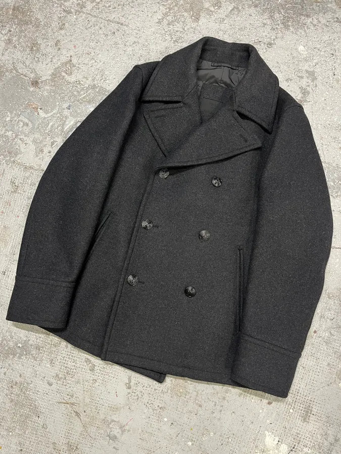 AW2006 Prada Peacoat Grey Buttoned Naval Wool Jacket (M) bunIGbO 3