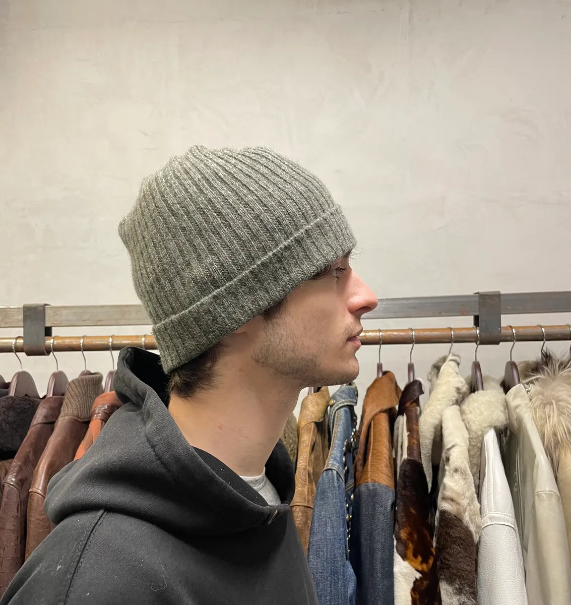 AW2006 Prada Wool Grey Beannie (OS) 1