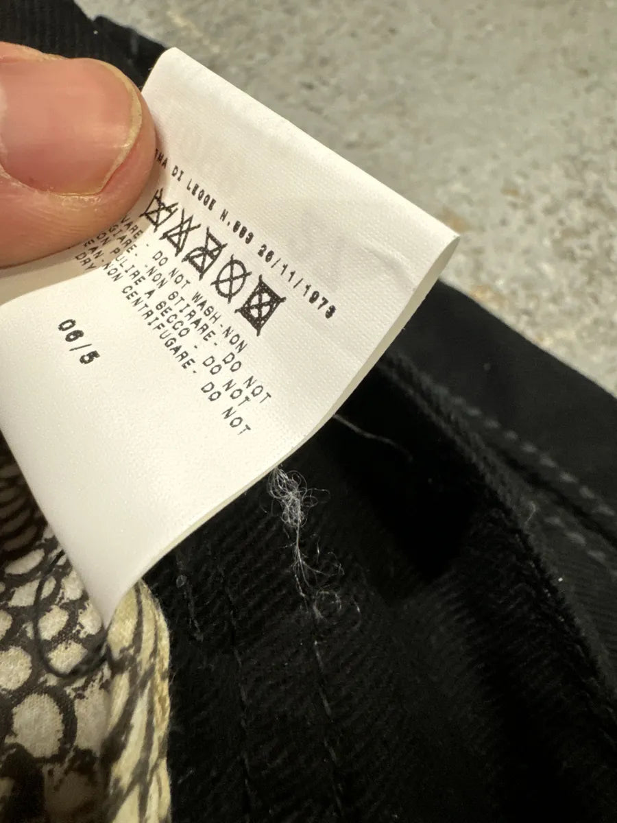 AW2006 Roberto Cavalli Black Embroidered Flowers Artisanal Pants (L) lMrufHY 9