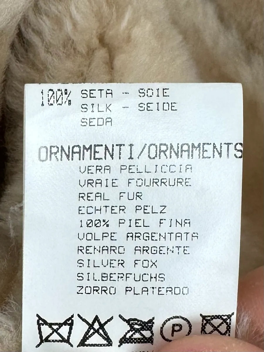 AW2006 Roberto Cavalli Fox Fur Collar Beige Leather Coat IbxdIkL 13