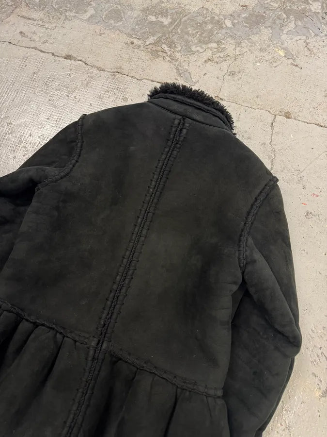 AW2006 Yves Saint Laurent Black Shearling Buttoned Jacket ptgxiHg 4