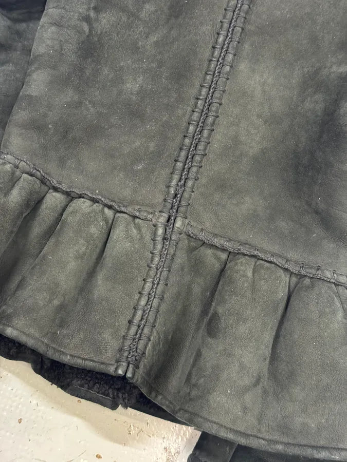 AW2006 Yves Saint Laurent Black Shearling Buttoned Jacket ptgxiHg 8