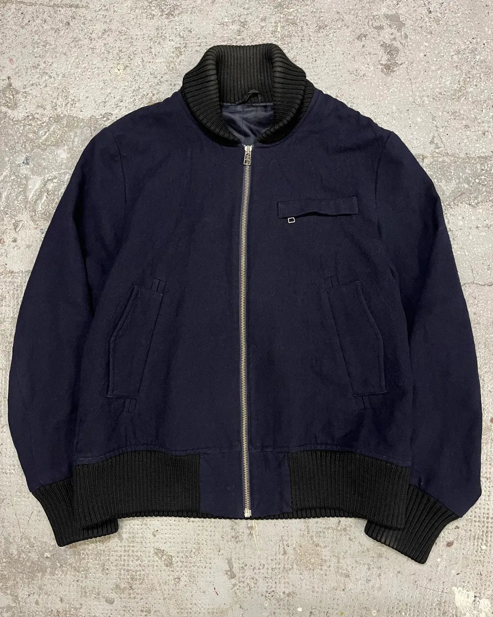 AW2007 Acne Studios Wool Navy Bomber (M) GpeXmlN 0
