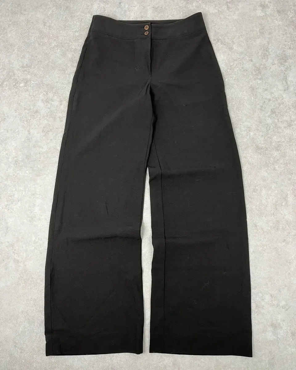 AW2007 Armani Collezioni Black Cozy Light Pants HtQsZNY 0