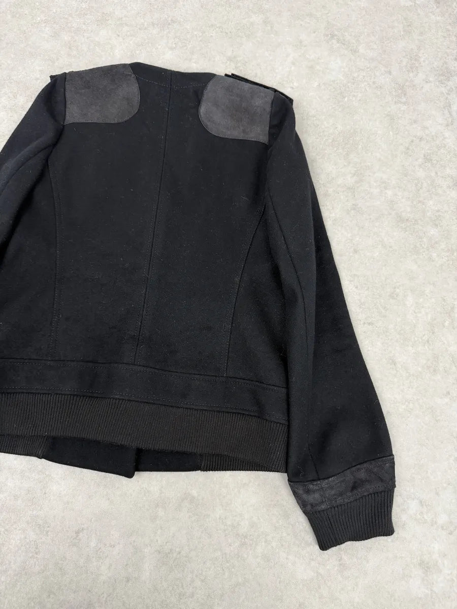 AW2007 Balenciaga Black Officer Buttoned Wool Peacoat by Nicolas Ghesquiere FxvwtXy 10