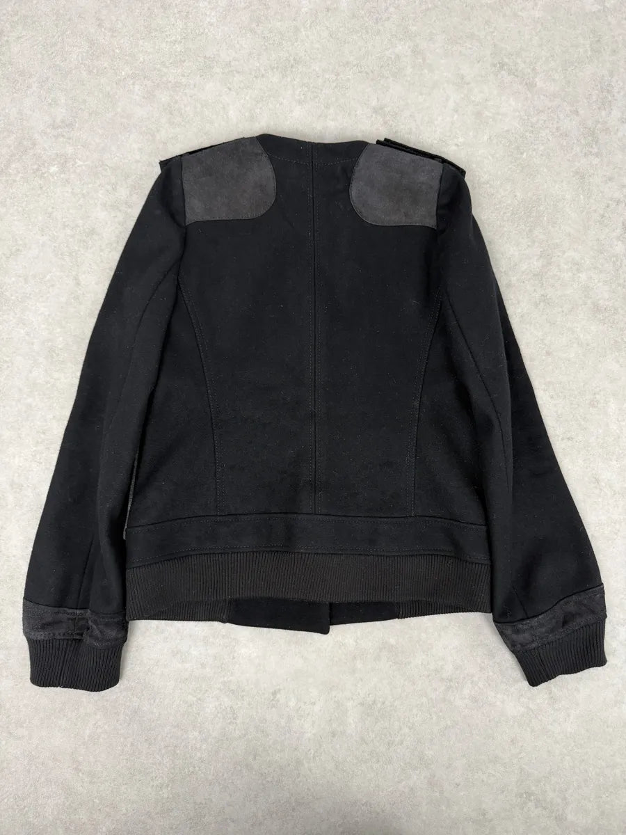 AW2007 Balenciaga Black Officer Buttoned Wool Peacoat by Nicolas Ghesquiere FxvwtXy 3