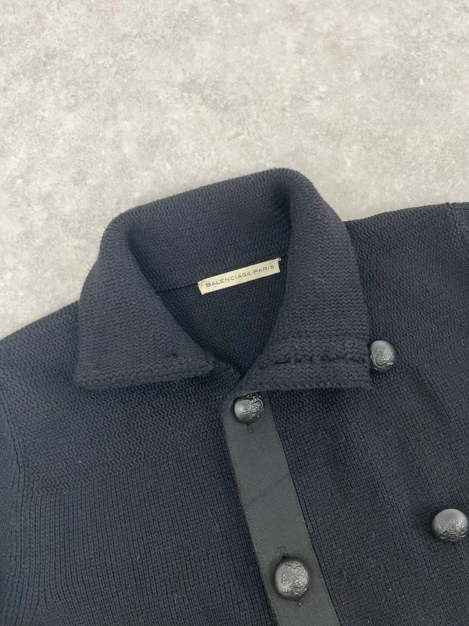 AW2007 Balenciaga Officier Black Cardigan by Nicolas Ghesquière HikEHun 5