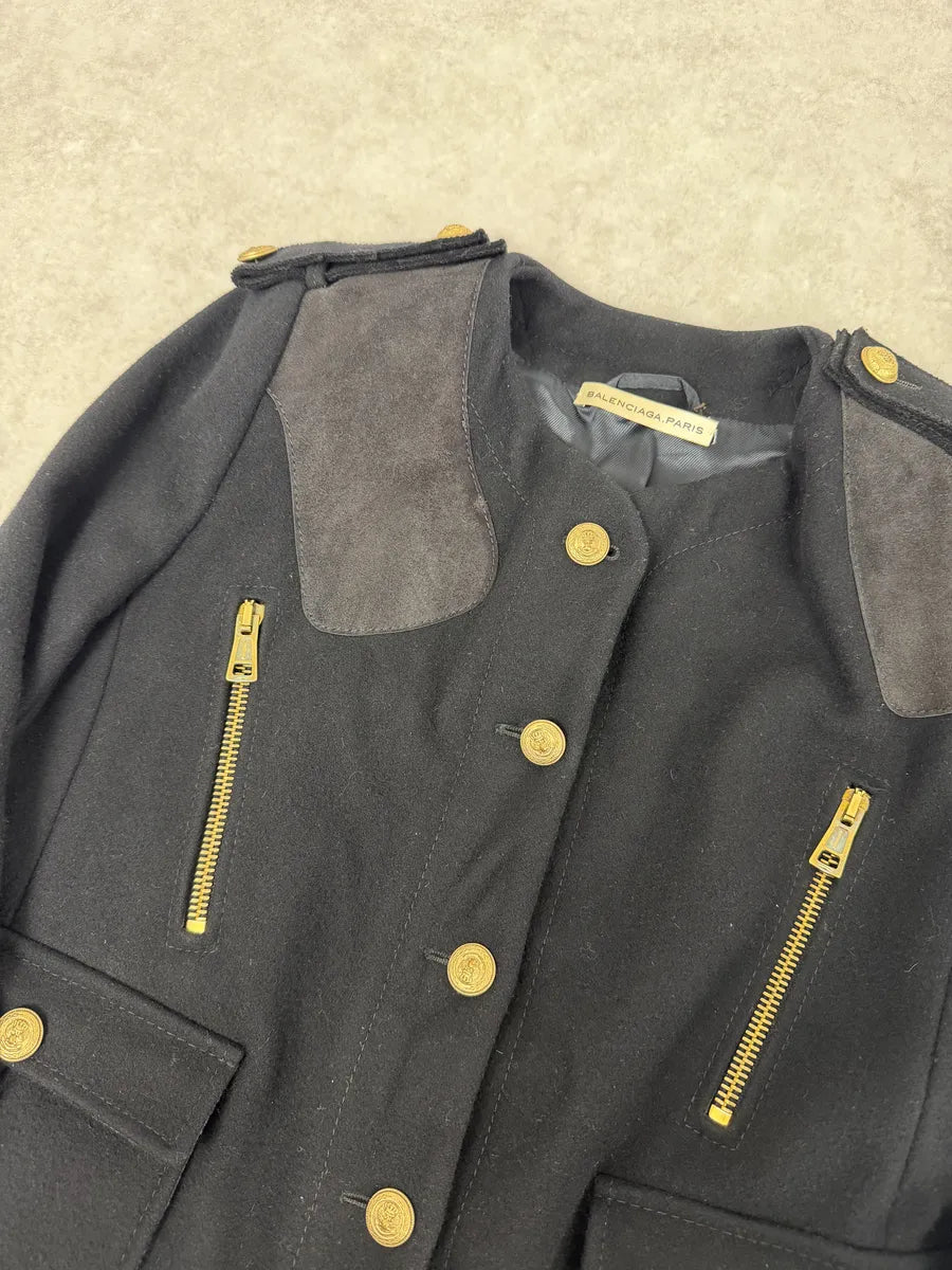 AW2007 Balenciaga University Buttoned Officer Wool Jacket by Nicolas Ghesquiere hsyeUEu 5
