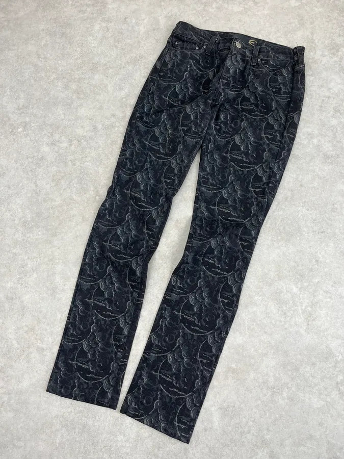 AW2007 Cavalli Black Clouds Slim Denim Jeans RoqCLak 4