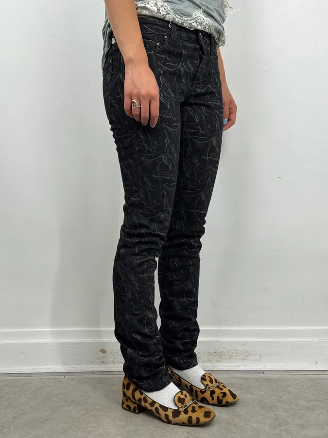 AW2007 Cavalli Black Clouds Slim Denim Jeans RoqCLak 2