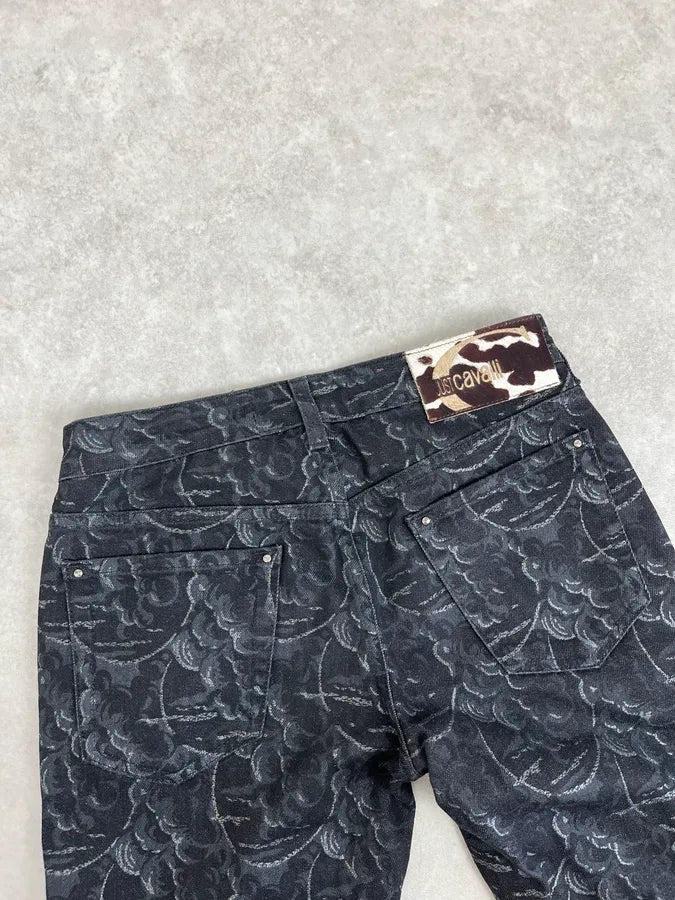 AW2007 Cavalli Black Clouds Slim Denim Jeans RoqCLak 7
