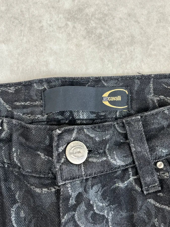 AW2007 Cavalli Black Clouds Slim Denim Jeans RoqCLak 9