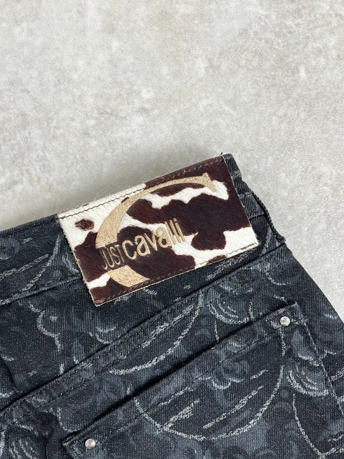 AW2007 Cavalli Black Clouds Slim Denim Jeans RoqCLak 8