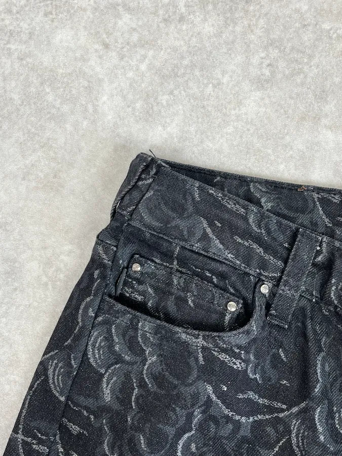 AW2007 Cavalli Black Clouds Slim Denim Jeans RoqCLak 10