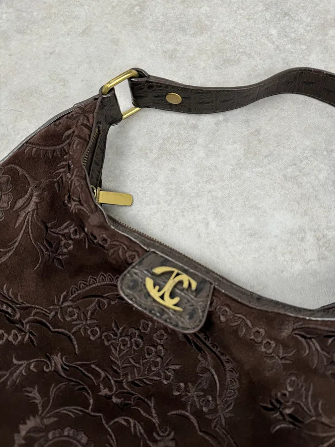 AW2007 Cavalli Brown Embroided Chain Handle Bag BBxeWyc 3