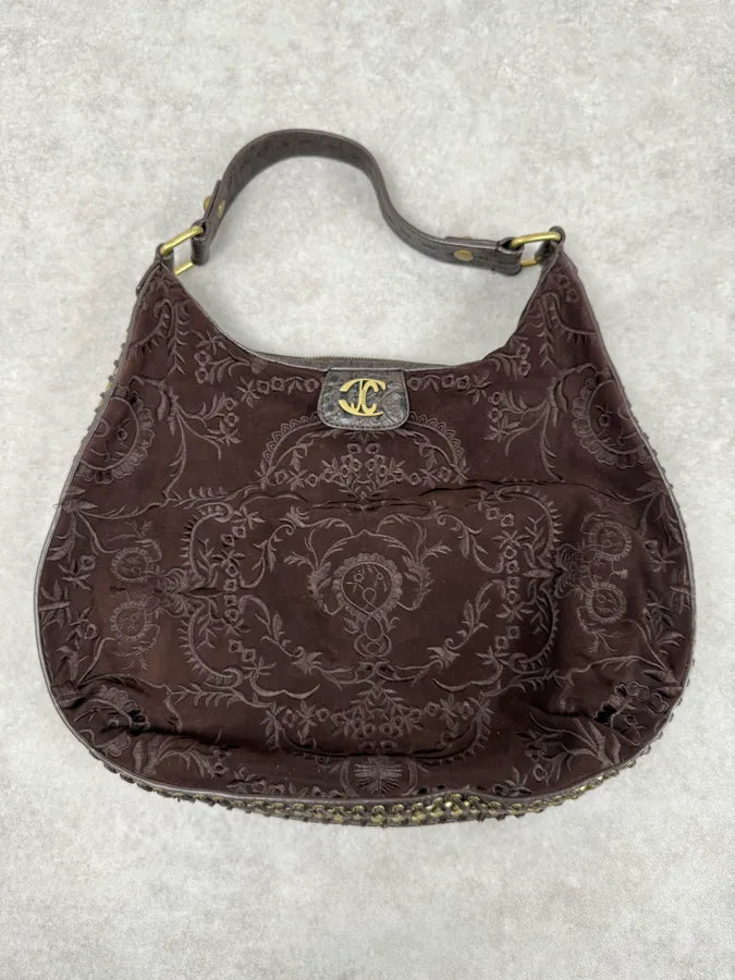 AW2007 Cavalli Brown Embroided Chain Handle Bag BBxeWyc 5