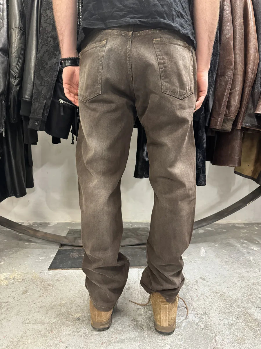 AW2007 Cavalli Brown Faded Avant-Garde Jeans (M/L) dMJcUOU 2