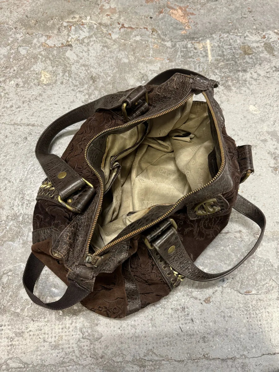 AW2007 Cavalli Brown Ornament Laced Crossbody Shoulder Bag NLIrdAy 8