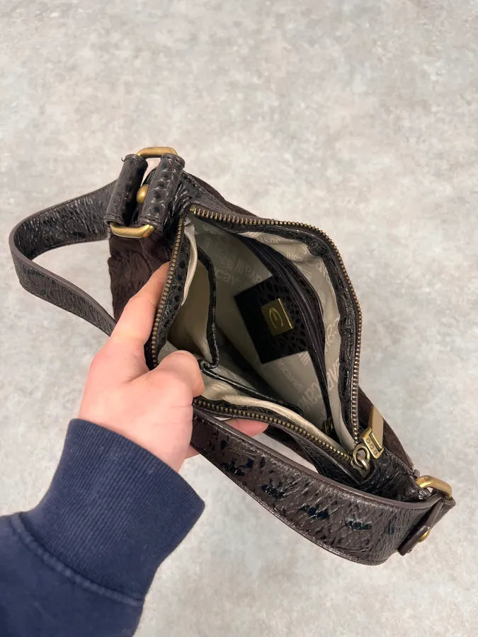 AW2007 Cavalli Embroided Brown Handle Bag RvqzmOy 6