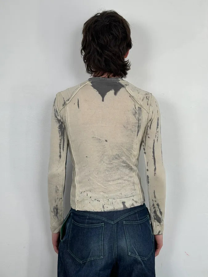 AW2007 Cavalli Grey Overprint Sweater xeDbzoQ 2