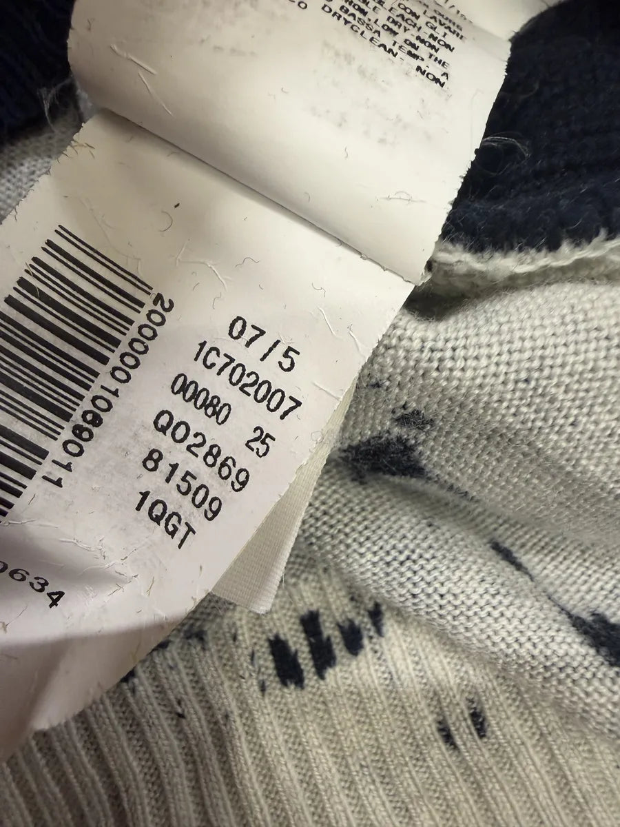 AW2007 Cavalli Navy & White V Neck Irregular Sweater JsnXAfL 7