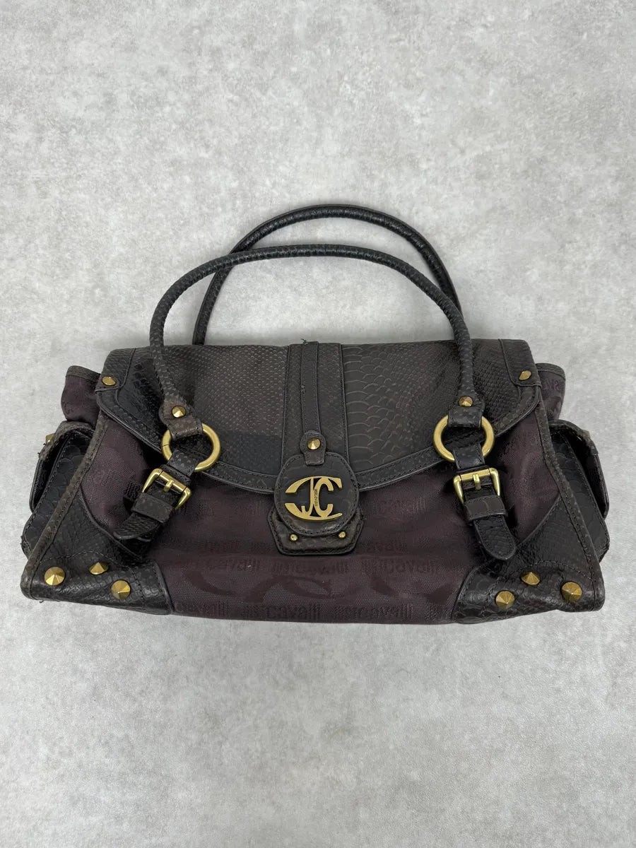 AW2007 Cavalli Propaganda Brown Python Leather Bag HugJrum 0