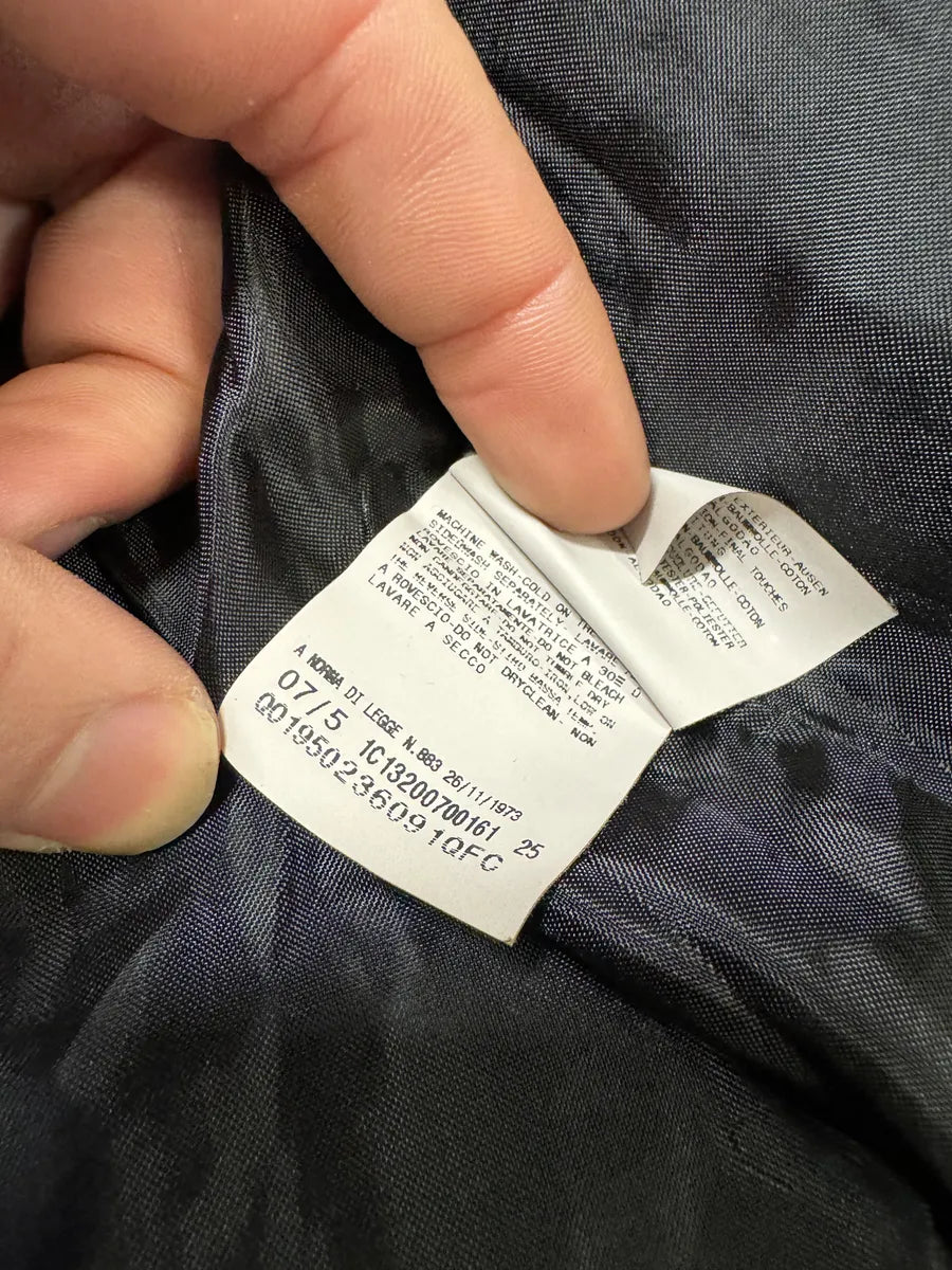 AW2007 Cavalli Utility Multi Pockets Black Waxed Bomber Jacket NjgztDF 7