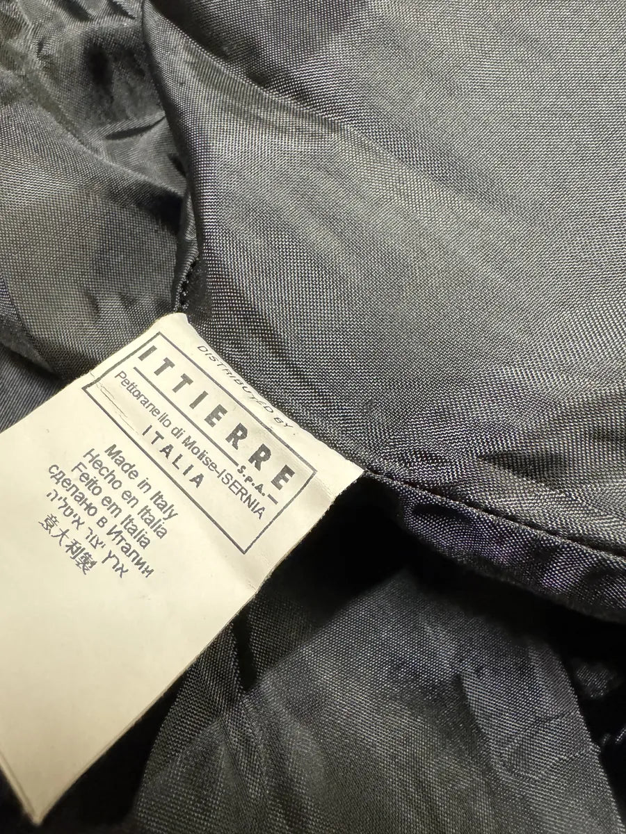 AW2007 Cavalli Utility Multi Pockets Black Waxed Bomber Jacket NjgztDF 8