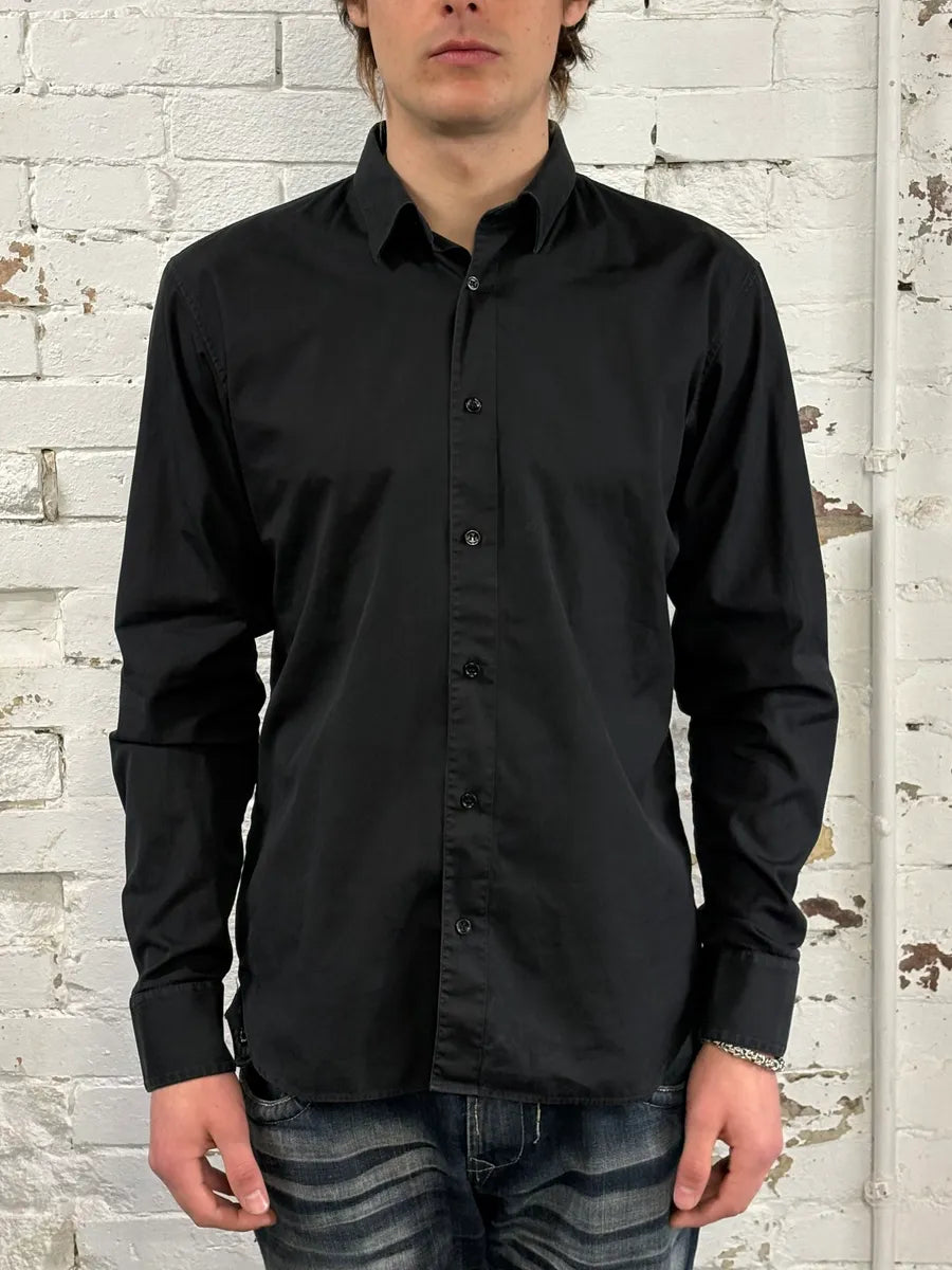 AW2007 Dior Black Minimalist Shirt by Hedi Slimane ZSqgxIv 1