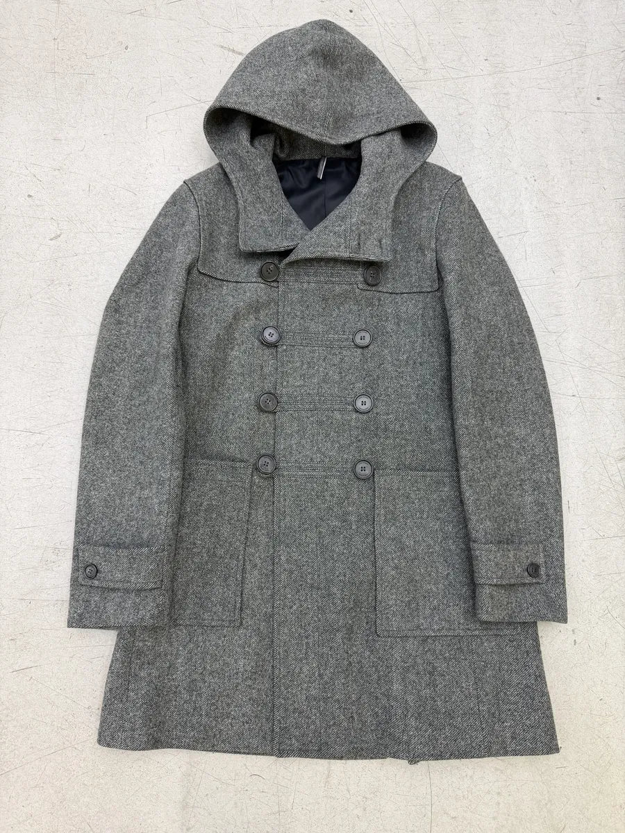 AW2007 Dior Grey Toggle Wool Long Coat by Hedi Slimane JhBfCJC 0