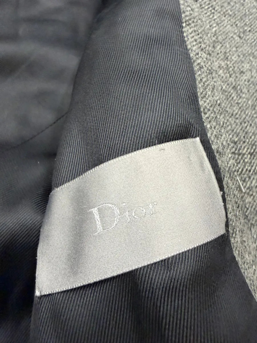 AW2007 Dior Grey Toggle Wool Long Coat by Hedi Slimane JhBfCJC 12