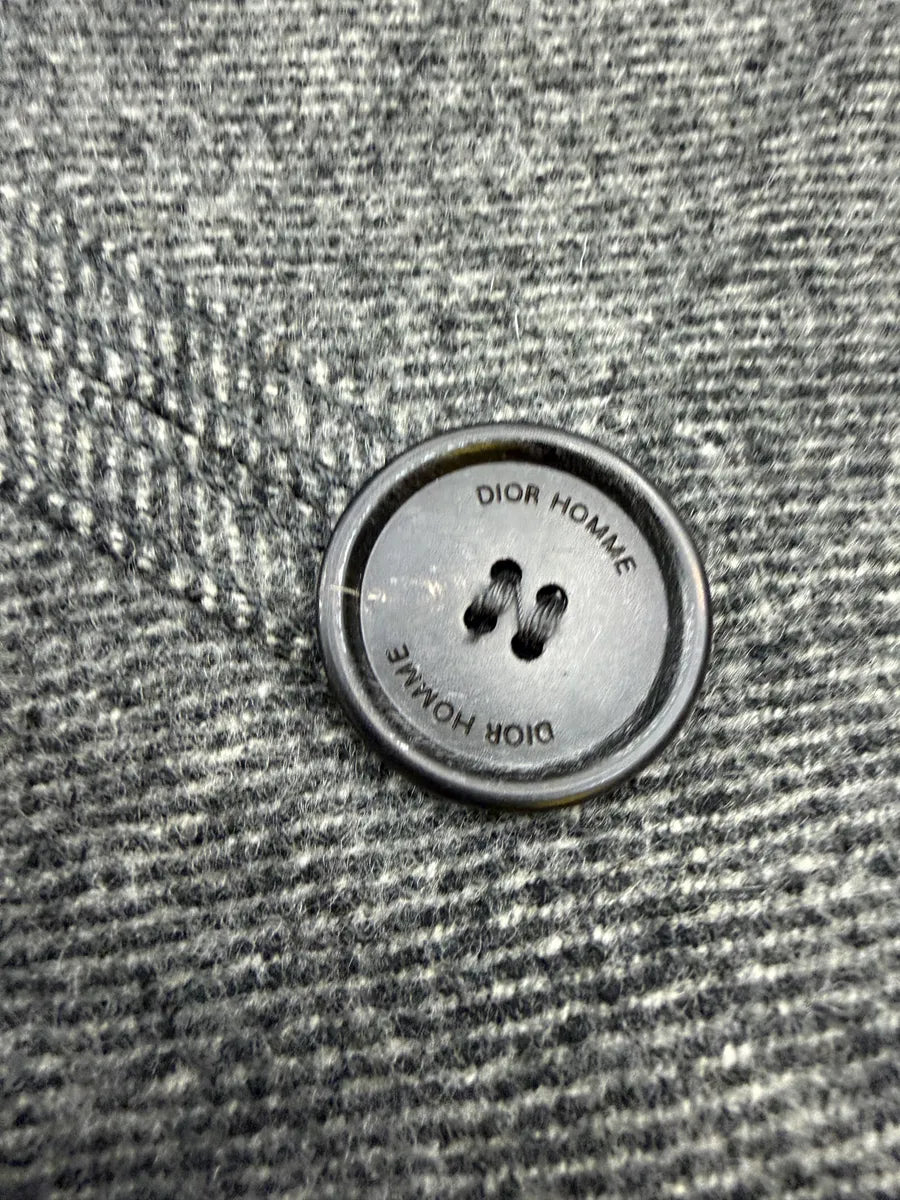 AW2007 Dior Grey Toggle Wool Long Coat by Hedi Slimane JhBfCJC 5