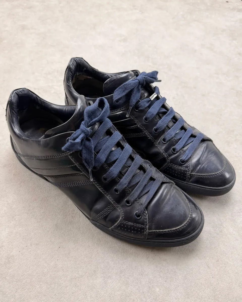 AW2007 Dior Homme Navy Leather Sneakers by Hedi Slimane YEIxXtK 1