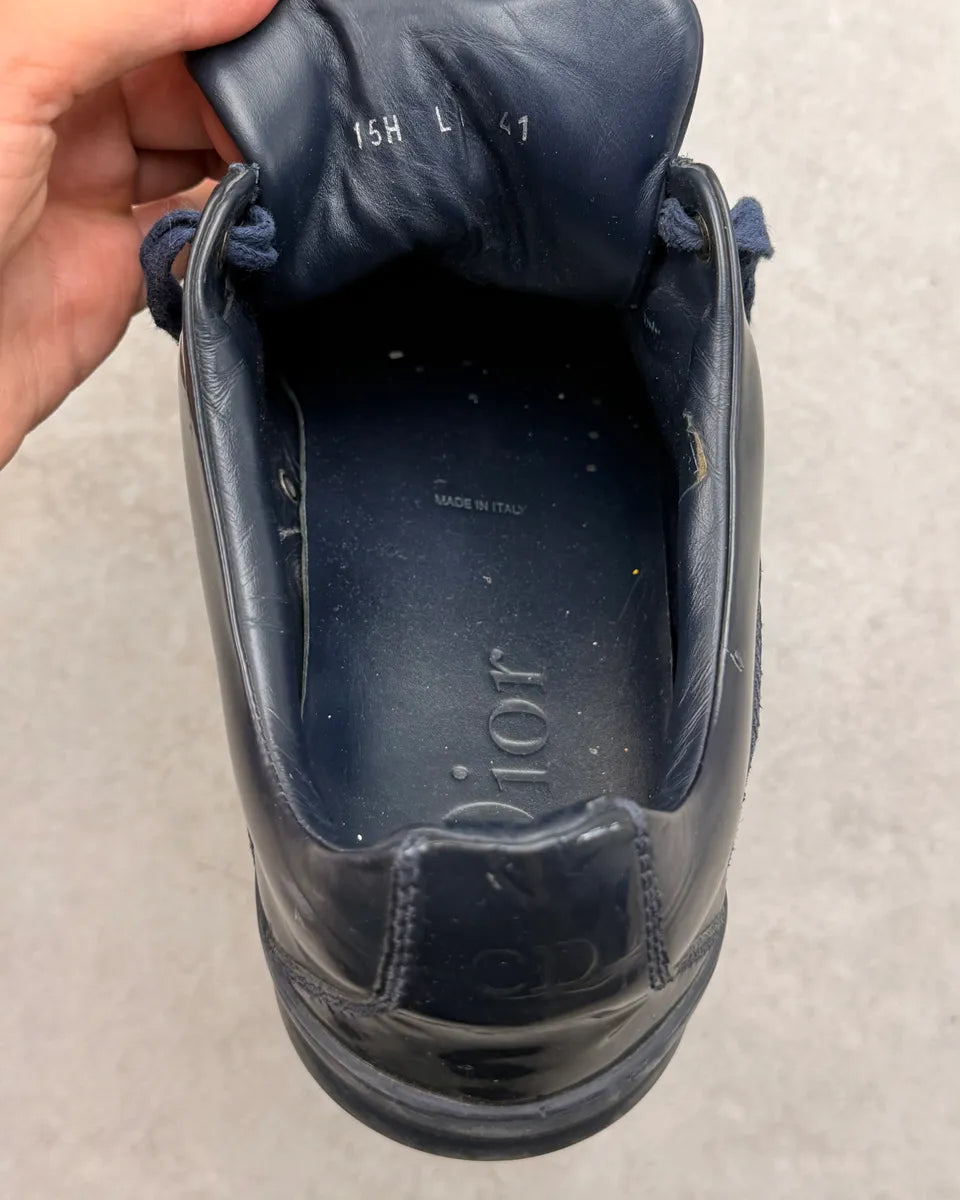 AW2007 Dior Homme Navy Leather Sneakers by Hedi Slimane YEIxXtK 10