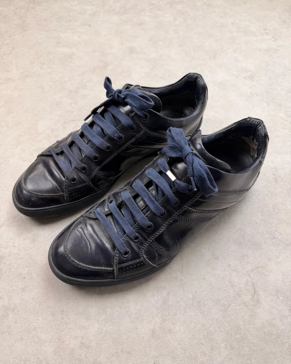 AW2007 Dior Homme Navy Leather Sneakers by Hedi Slimane YEIxXtK 2