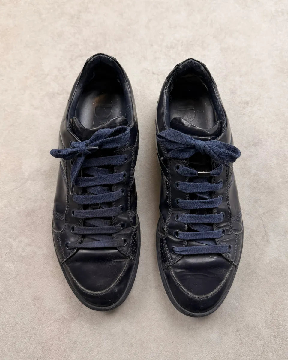 AW2007 Dior Homme Navy Leather Sneakers by Hedi Slimane YEIxXtK 3
