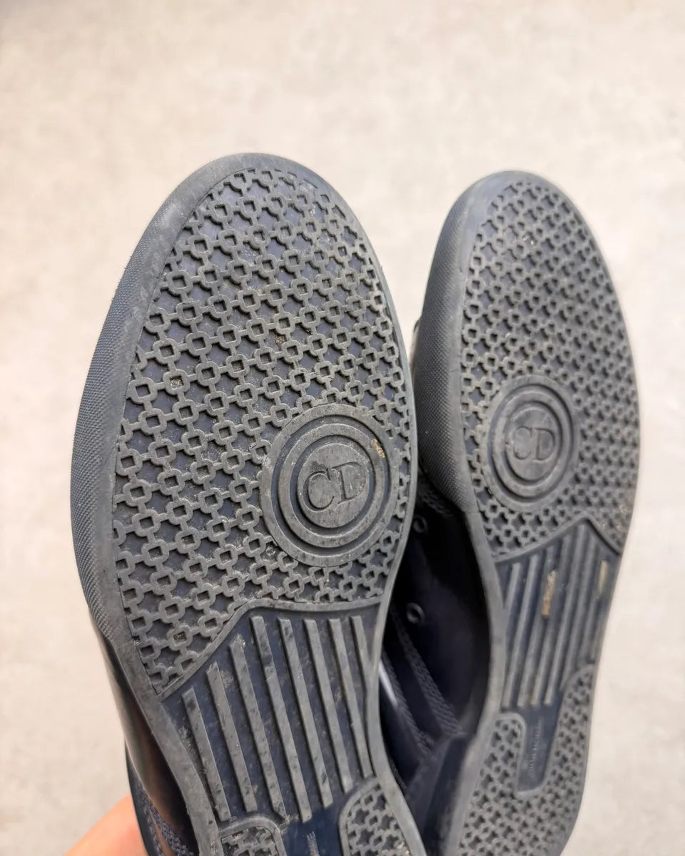 AW2007 Dior Homme Navy Leather Sneakers by Hedi Slimane YEIxXtK 6