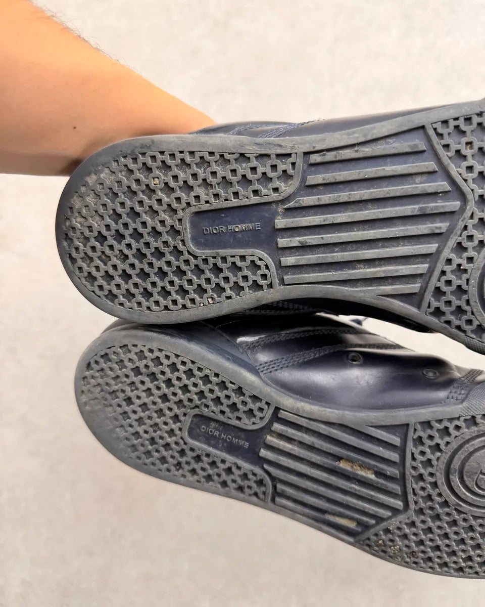 AW2007 Dior Homme Navy Leather Sneakers by Hedi Slimane YEIxXtK 8