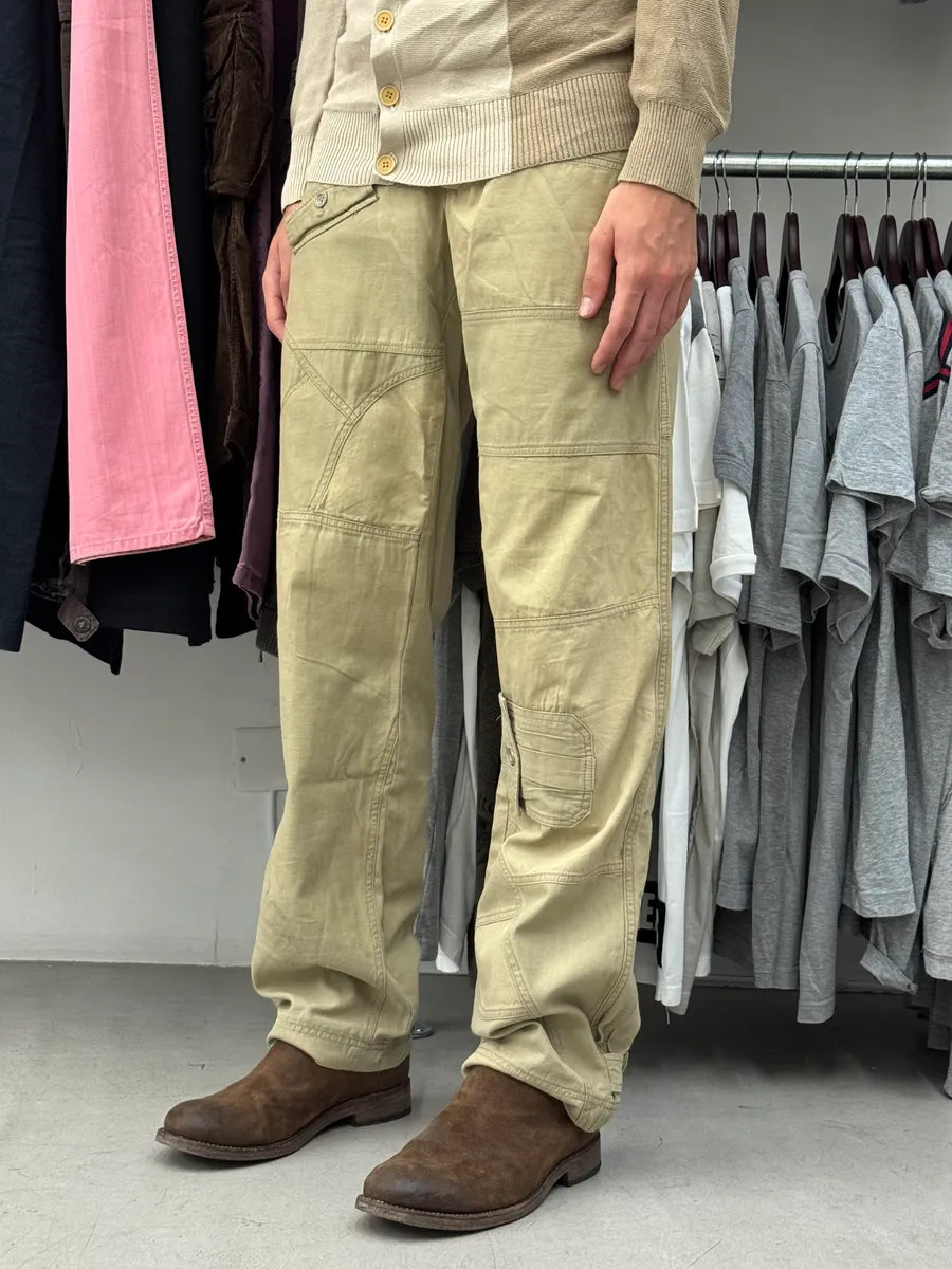 AW2007 Dolce & Gabbana Beige Patchworks Cargo Pants duZzVbz 2