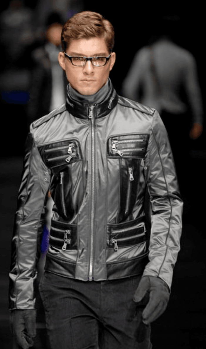 AW2007 Dolce & Gabbana Black Hybrid Nylon Leather Jacket MsADgmT 2