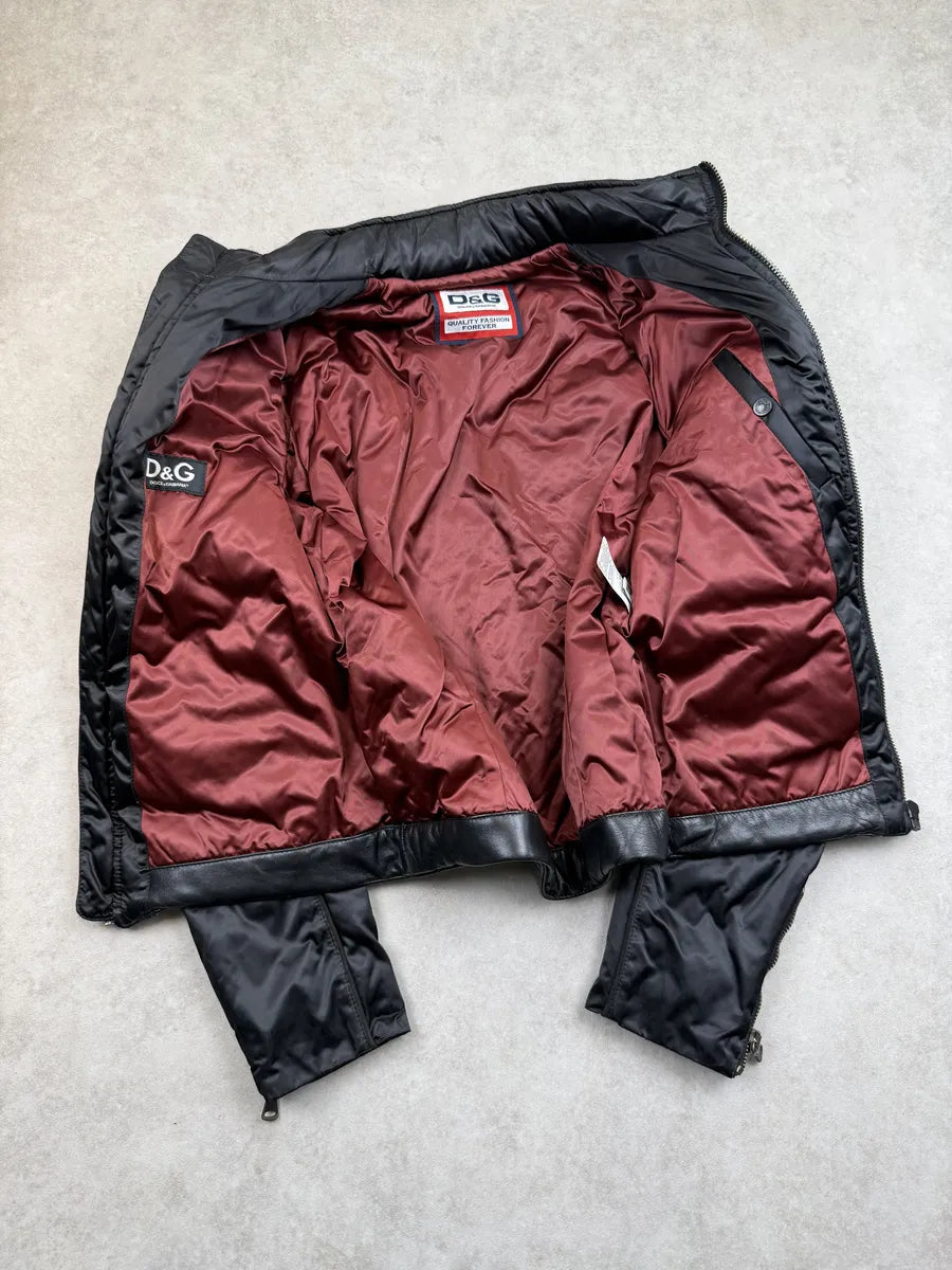 AW2007 Dolce & Gabbana Black Multi Zips Biker Jacket aNWtDuU 12