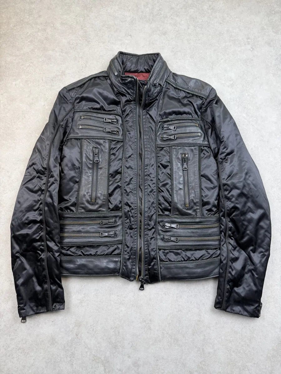 AW2007 Dolce & Gabbana Black Multi Zips Biker Jacket aNWtDuU 2