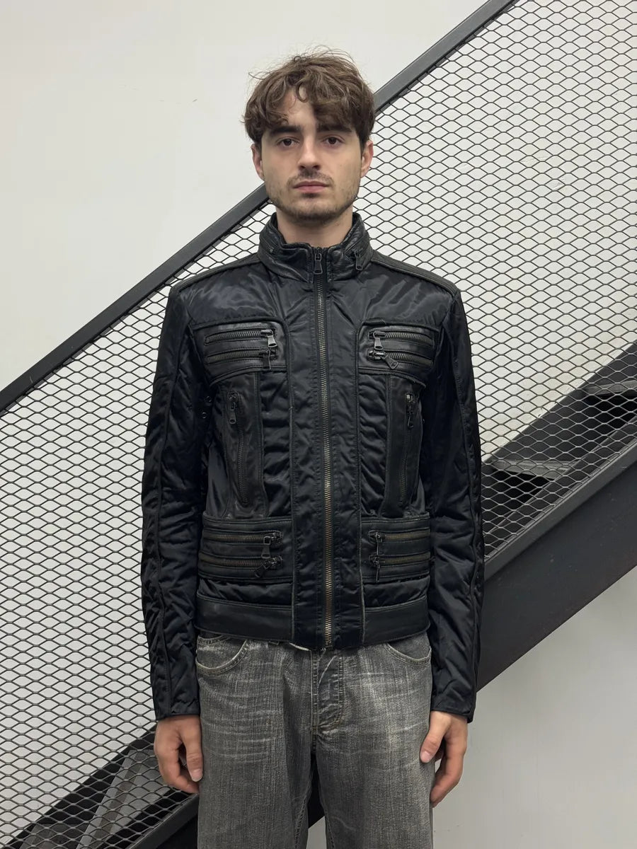 AW2007 Dolce & Gabbana Black Multi Zips Biker Jacket aNWtDuU 3