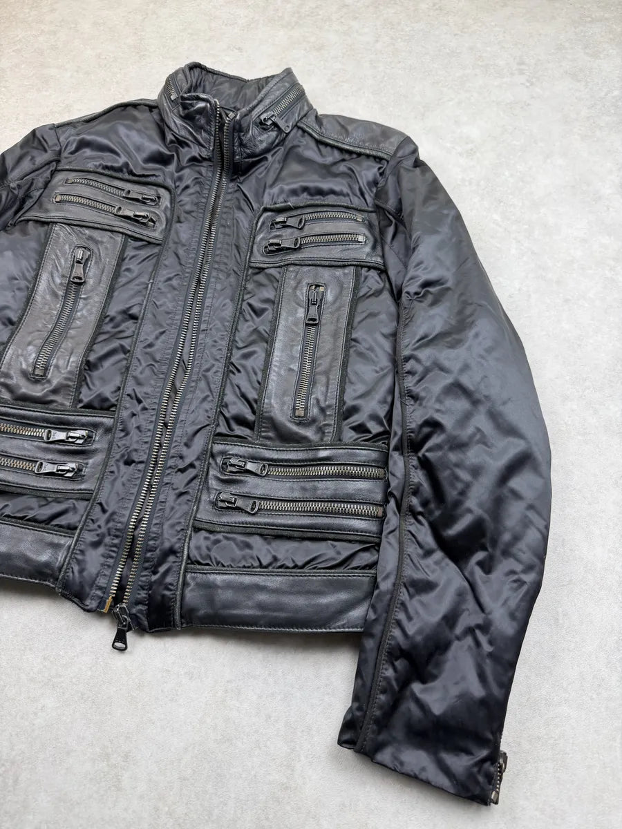 AW2007 Dolce & Gabbana Black Multi Zips Biker Jacket aNWtDuU 6