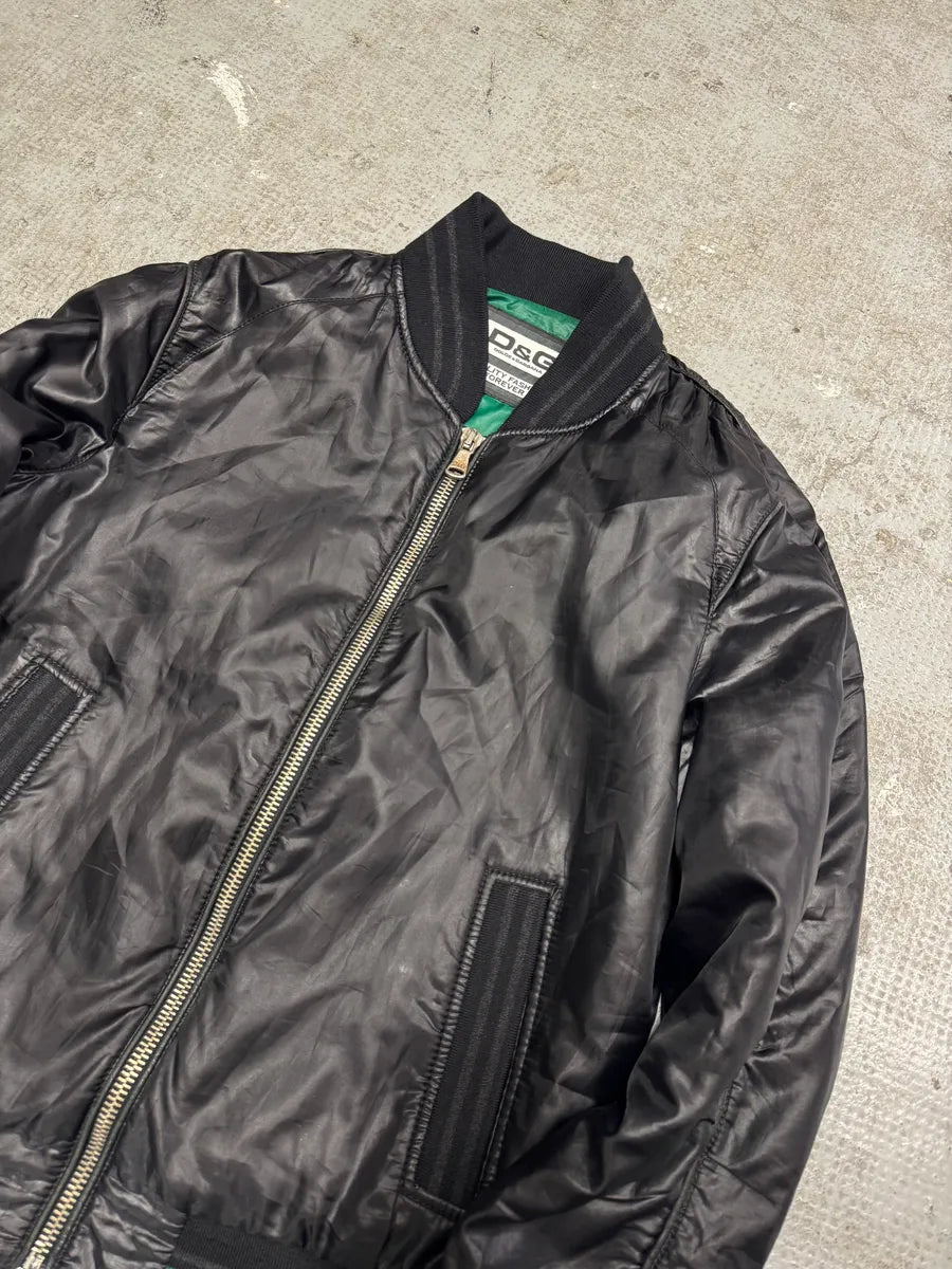 AW2007 Dolce & Gabbana Black Nylon Bomber Jacket SjnbQoq 1