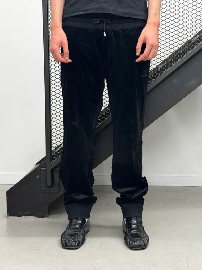AW2007 Dolce & Gabbana Black Velvet Relax Sweatpants TShrkzj 2