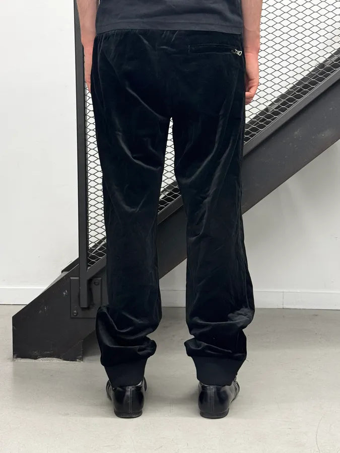 AW2007 Dolce & Gabbana Black Velvet Relax Sweatpants TShrkzj 4