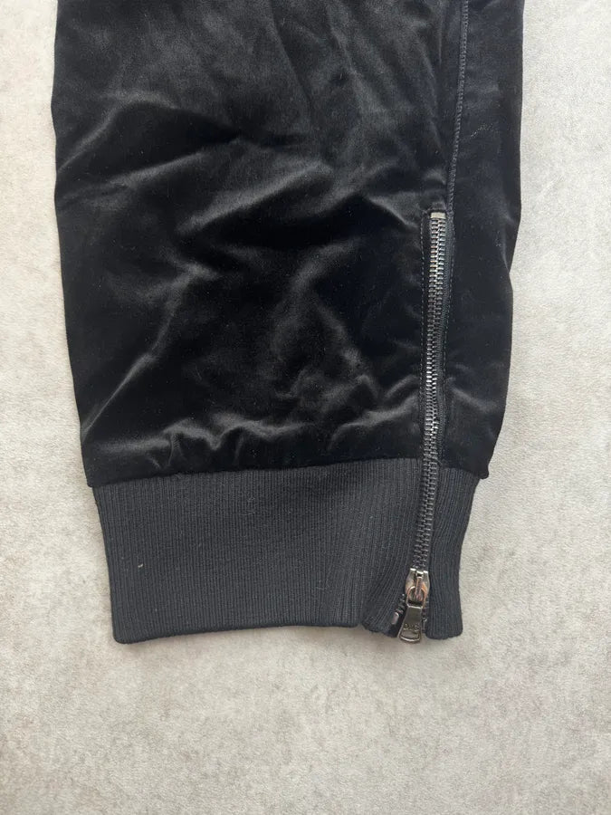 AW2007 Dolce & Gabbana Black Velvet Relax Sweatpants TShrkzj 7